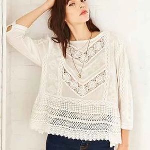 Kimchi Blue White Lace Blouse